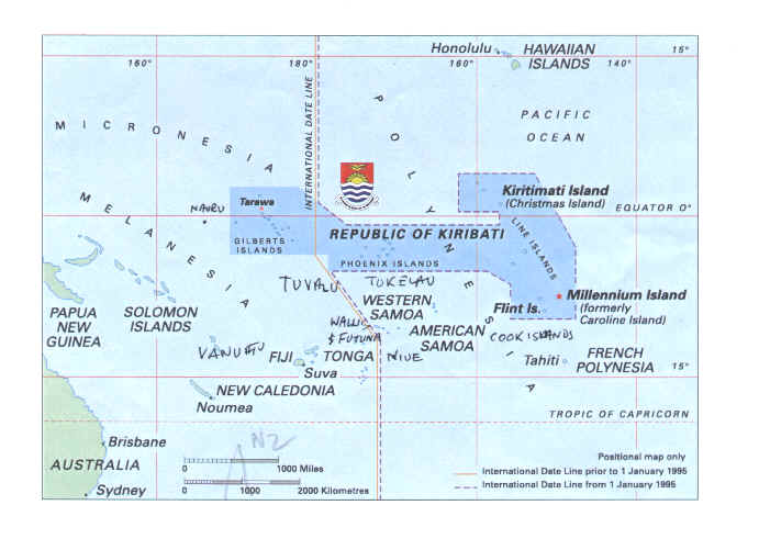 Kiribati Map.